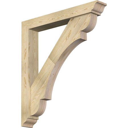Ekena Millwork Olympic Traditional Rough Sawn Bracket w/ Offset Brace, Douglas Fir, 6"W x 40"D x 44"H BKT0604X40X44OLY01RDF